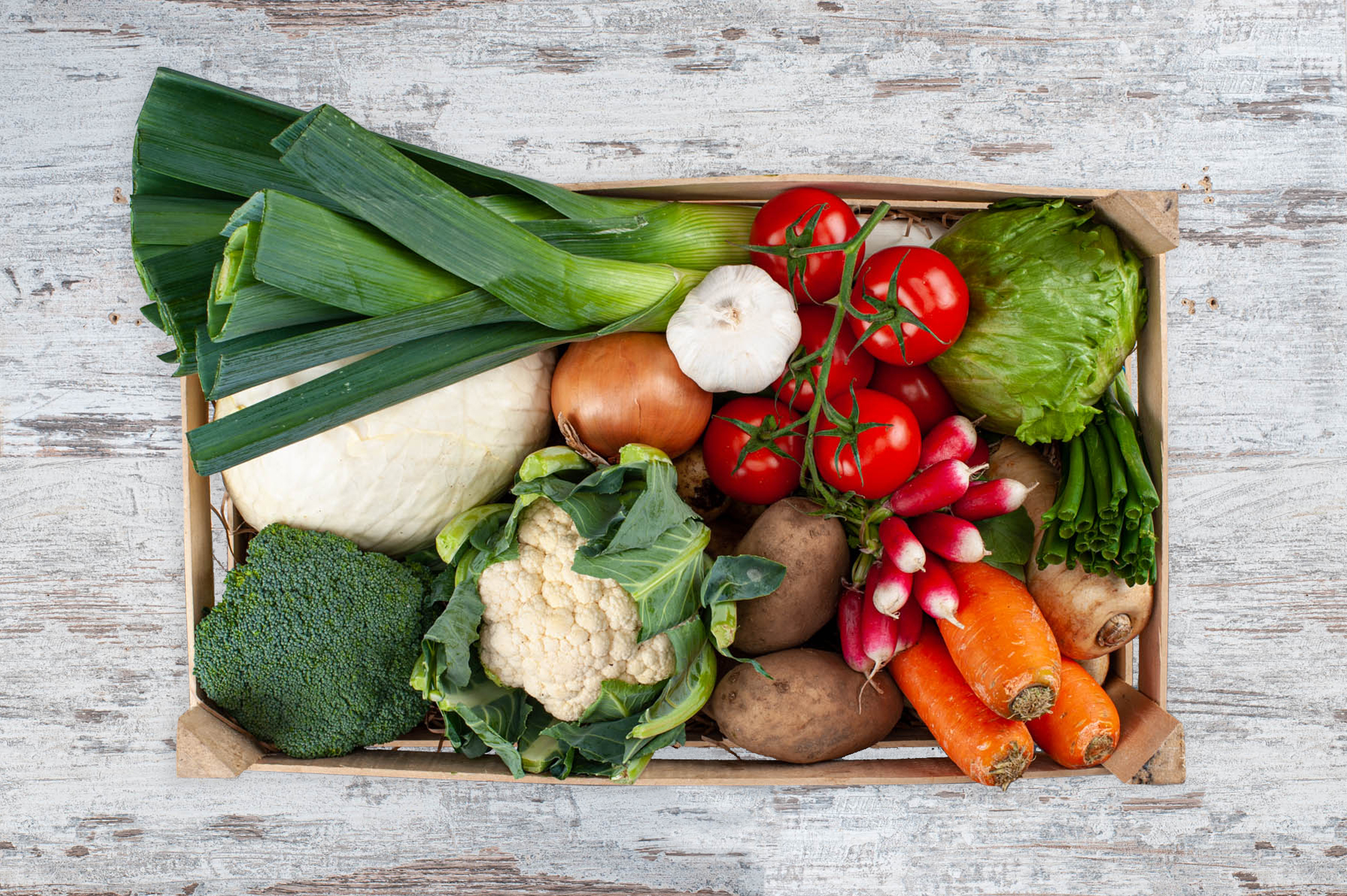 Vegetable set box for 2 to 4 people
